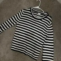 Target Black and White Striped Crew Neck Sweater