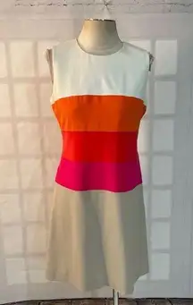 Calvin Klein  sleeveless colorblock summer sheath dress size 8