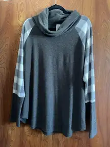 Honeyme gray cowl neck sweater