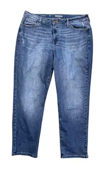 Sonoma Curvy Straight Jeans Stretch Mid Rise Faded Blue 18S