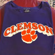 Champion Purple Clemson Paw Print Tee