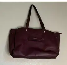 Henri Bendel  burgundy leather influencer bag purse