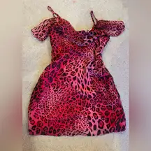 Pink Cheetah 2000s style Dress