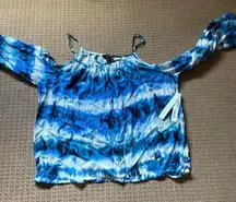 AQUA  nwt cold shoulder tie dye cutest $78