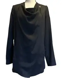 NWT BLANKNYC‎ Moto Style Draped Black Jacket Sz S