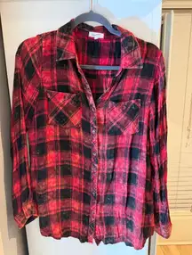 Mystree Red/Black flannel. Size Small.