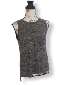 Banana Republic sleeveless grey knit shirt