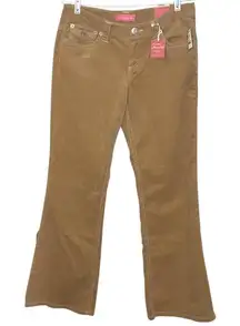 Aeropostale Deadstock Y2K Tan Corduroy Low-Rise Bootcut Jeans Size 7/8 Short