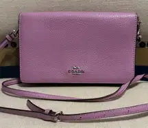 Coach Lavender Anna Foldover Clutch/Crossbody Bag, No. G2180-3037
