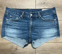 Rag & Bone‎ Low Rise Cut Off Blue Jean Shorts Size 28