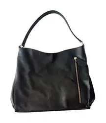 Tote le Monde Florence Slouch Leather Hobo Bag Black