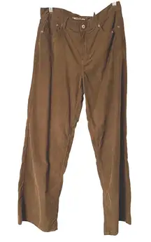 NEW‎ American Eagle Womens Skater Pants Corduroy Brown Low Rise Wide Leg Size 10