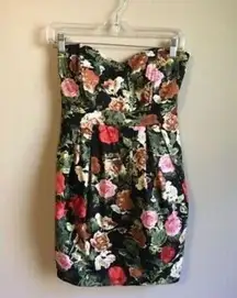 Ezra medium strapless floral dress