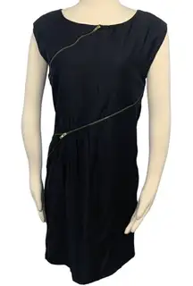 Aryn K. Women's Black Ark Zipper Dress M