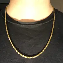 Gold Chain Rope Chain 22in 3mm Necklace