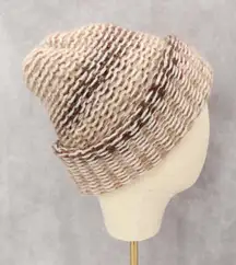 Brown Cable Knit Y2K Vintage Hippy Unisex Cottage Boho Bucket Beanie Cap Hat