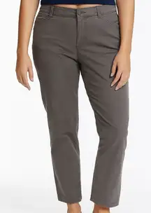 Dockers Women's Size 6 Short Gray Flat Front Bootcut Casual Pants