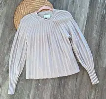 3.1 Phillip lim wool & cashmere ribbed mock‎ neck sweater balloon sleeve size L