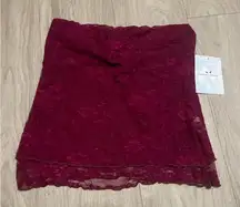 Burgundy Lace Tube Top