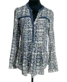 Maeve Size 6  Abella Pin Tuck Blouse Anthropologie Career Office Attire Work