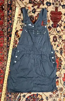 Vintage Calvin Klein Jeans Overall Dress Petite Small Blue Utility Pockets Y2K