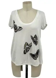 Zadig & Voltaire  Tiny Cannet Butterfly Graphic Short-Sleeve Tee White Small