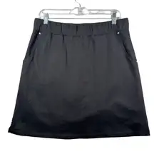 Quacker Factory Black Skort Medium Rhinestone Pocket Coquette Preppy Tennis Chic