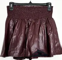 Faux Leather High Waisted Skort Size Small