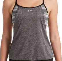 NIKE stripe layered tankini tank top size S