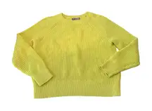 J Crew Heavy Ribbed Chunky Knit Crewneck Women's‎ Small Preppy Bright