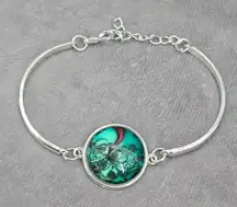 Green Silver‎ Mood Bracelet Tree Floral Boho Retro Fashion Jewelry 00315-99