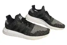 Adidas Swift Run Shoes Womens Size 10 Black White Knit Running Originals EG7984