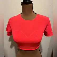 Yitty mesh me crop top bright pink medium