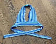 Striped Blue Halter Top