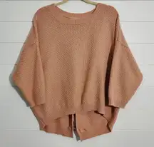 New York & Company Lace‎ up Crew neck Relaxed Open Back Sweater Size M