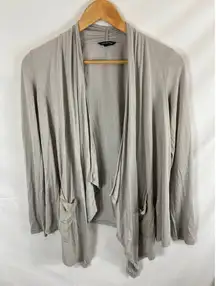 Club Monaco Draped Open Front Cardigan Sweater Grey Size XS