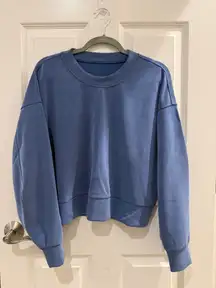 Pitch Blue Softstreme Perfectly Oversized Cropped Crew