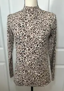 Coolibar UPF 50 Animal Print Long Sleeve Islandia Turtleneck style 10472‎