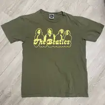 The Beatles 2006 Apple Corp Womens Medium Y2K Vintage Band Green Tshirt