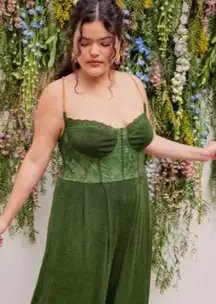 Corset-style Lace Jumpsuit