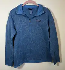 Patagonia Women's Better Sweater Quarter Zip Blue Small
