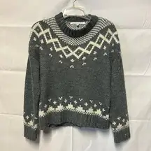 Cupcakes and Cashmere Pullover Chunky Knit Gray Sweater Size XS