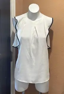 Q&A beige and black flowy top