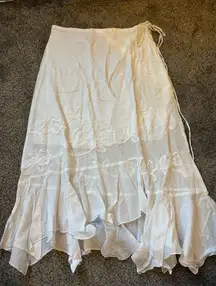 Euro White Fairy Midi Skirt