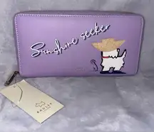 Radley London NWT Sunshine Seeker Purple Zip Around Wallet Lavender With Dustbag
