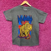 Def Leppard Animal Neon Leopard Hysteria Metal Band Tee M