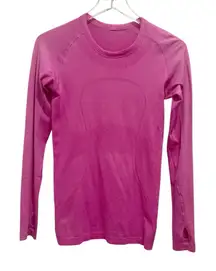 LULULEMON Swiftly Tech Long Sleeve Heathered Raspberry Run size 6