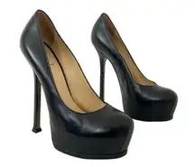 Yves Saint Laurent (YSL) Black Tribute Stiletto Heels – Size 7 