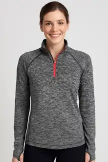 Tangerine Performance Athletic Workout Wicking Lightweight Pullover Grey Small