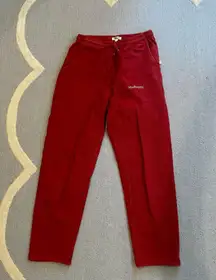 Red Wide Leg Sweatpants